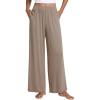 imageWiWi Women s Pajamas Pants with Pocket Soft Viscose from Bamboo Yoga Loose Pant Comfy Pajama Bottoms SXXLCamel