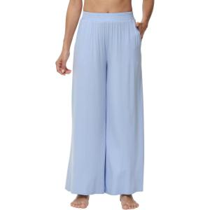 imageWiWi Viscose from Bamboo Women s Pajamas Pants Soft Yoga Loose Pant Comfy Pajama Bottoms SXXLLight Blue
