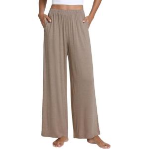 imageWiWi Women s Pajamas Pants with Pocket Soft Viscose from Bamboo Yoga Loose Pant Comfy Pajama Bottoms SXXLCamel