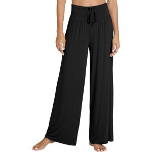 imageWiWi Womens Long Sleep Pants Viscose from Bamboo Lightweight Lounge Bottoms Casual Home Wear Soft Pajama SXXLBlack