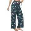 imageWiWi Pajama Pants for Women Plus Size Pajamas Bottoms Wide Leg Lounge Soft Pj SweatpantsViscose Made from Bamboo S4XAchristmas Elk on Green