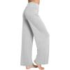 imageWiWi Pajama Pants for Women Plus Size Pajamas Bottoms Wide Leg Lounge Soft Pj SweatpantsViscose Made from Bamboo S4XAlight Heather Grey