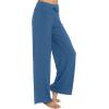 imageWiWi Pajama Pants for Women Plus Size Pajamas Bottoms Wide Leg Lounge Soft Pj SweatpantsViscose Made from Bamboo S4XAprussian Blue