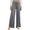 imageWiWi Pajama Pants for Women Plus Size Pajamas Bottoms Wide Leg Lounge Soft Pj SweatpantsViscose Made from Bamboo S4XAdark Heather Grey