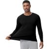 imageWiWi Shirts for Men Long Sleeve Underwear Viscose from Bamboo SlimFit Tee Baselayer Mens Stretchable Shirt Soft Top SXXLBlack