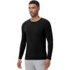 imageWiWi Shirts for Men Long Sleeve Underwear Viscose from Bamboo SlimFit Tee Baselayer Mens Stretchable Shirt Soft Top SXXLBlack