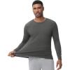imageWiWi Shirts for Men Long Sleeve Underwear Viscose from Bamboo SlimFit Tee Baselayer Mens Stretchable Shirt Soft Top SXXLCharcoal