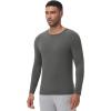 imageWiWi Shirts for Men Long Sleeve Underwear Viscose from Bamboo SlimFit Tee Baselayer Mens Stretchable Shirt Soft Top SXXLCharcoal