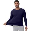 imageWiWi Shirts for Men Long Sleeve Underwear Viscose from Bamboo SlimFit Tee Baselayer Mens Stretchable Shirt Soft Top SXXLNavy