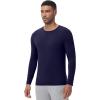 imageWiWi Shirts for Men Long Sleeve Underwear Viscose from Bamboo SlimFit Tee Baselayer Mens Stretchable Shirt Soft Top SXXLNavy