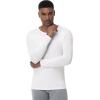 imageWiWi Shirts for Men Long Sleeve Underwear Viscose from Bamboo SlimFit Tee Baselayer Mens Stretchable Shirt Soft Top SXXLRaw White