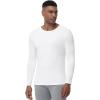 imageWiWi Shirts for Men Long Sleeve Underwear Viscose from Bamboo SlimFit Tee Baselayer Mens Stretchable Shirt Soft Top SXXLRaw White
