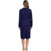 imageWiWi Womens Robe Long Sleeve Bathrobe with Pockets Soft Kimono Spa Lightweight Robes Bamboo Viscose Loungewear SXXLNavy