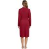 imageWiWi Womens Robe Long Sleeve Bathrobe with Pockets Soft Kimono Spa Lightweight Robes Bamboo Viscose Loungewear SXXLWine Red