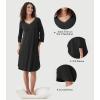 imageWiWi Womens Viscose from Bamboo Nightgowns 34 Sleeves Nightshirts Full Length Soft Knit Sleep Shirts SXXLBblack
