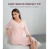 imageWiWi Womens Viscose from Bamboo Nightgowns 34 Sleeves Nightshirts Full Length Soft Knit Sleep Shirts SXXLBcream Pink