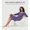 imageWiWi Womens Viscose from Bamboo Nightgowns 34 Sleeves Nightshirts Full Length Soft Knit Sleep Shirts SXXLBlavender
