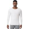 imageWiWi Shirts for Men Long Sleeve Underwear Viscose from Bamboo SlimFit Tee Baselayer Mens Stretchable Shirt Soft Top SXXLRaw White