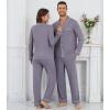 imageWiWi Couples Pajamas Set Women ampamp Men Long Sleeve 2 Piece Pj Sets Viscose from Bamboo Button Down Sleepwear SXXLPurplish Grey