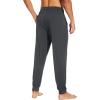 imageWiWi Mens Bamboo Viscose Pajama Jogger Pants 1 or 2 Pack Open Fly Lounge Bottoms Sleep Long Pj Joggers Sweatpant SXXLAcharcoal