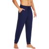 imageWiWi Mens Bamboo Viscose Pajama Jogger Pants 1 or 2 Pack Open Fly Lounge Bottoms Sleep Long Pj Joggers Sweatpant SXXLAnavy