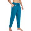 imageWiWi Mens Bamboo Viscose Pajama Jogger Pants 1 or 2 Pack Open Fly Lounge Bottoms Sleep Long Pj Joggers Sweatpant SXXLAteal Blue