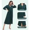 imageWiWi Nightgowns for Women Soft Sleepwear Long Sleeve Nightshirts Pajamas Gown Viscose from Bamboo Pjs SXXLBblackish Green
