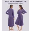 imageWiWi Nightgowns for Women Soft Sleepwear Long Sleeve Nightshirts Pajamas Gown Viscose from Bamboo Pjs SXXLBlavender