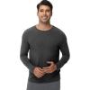imageWiWi Viscose from Bamboo Mens Long Sleeve Tees Sun Protection Athletic Crew Neck Shirts for Pajamas SXXLAcharcoal Heather