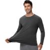 imageWiWi Viscose from Bamboo Mens Long Sleeve Tees Sun Protection Athletic Crew Neck Shirts for Pajamas SXXLAcharcoal Heather