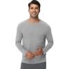 imageWiWi Viscose from Bamboo Mens Long Sleeve Tees Sun Protection Athletic Crew Neck Shirts for Pajamas SXXLAheather Grey