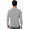imageWiWi Viscose from Bamboo Mens Long Sleeve Tees Sun Protection Athletic Crew Neck Shirts for Pajamas SXXLAheather Grey
