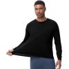 imageWiWi Viscose from Bamboo Mens Long Sleeve Tees Sun Protection Athletic Crew Neck Shirts for Pajamas SXXLBblack