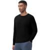 imageWiWi Viscose from Bamboo Mens Long Sleeve Tees Sun Protection Athletic Crew Neck Shirts for Pajamas SXXLBblack