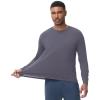 imageWiWi Viscose from Bamboo Mens Long Sleeve Tees Sun Protection Athletic Crew Neck Shirts for Pajamas SXXLBdark Grey