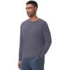 imageWiWi Viscose from Bamboo Mens Long Sleeve Tees Sun Protection Athletic Crew Neck Shirts for Pajamas SXXLBdark Grey