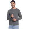 imageWiWi Viscose from Bamboo Mens Long Sleeve Tees Sun Protection Athletic Crew Neck Shirts for Pajamas SXXLBdark Heather Grey