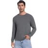 imageWiWi Viscose from Bamboo Mens Long Sleeve Tees Sun Protection Athletic Crew Neck Shirts for Pajamas SXXLBdark Heather Grey