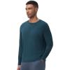 imageWiWi Viscose from Bamboo Mens Long Sleeve Tees Sun Protection Athletic Crew Neck Shirts for Pajamas SXXLBdeep Teal