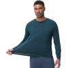 imageWiWi Viscose from Bamboo Mens Long Sleeve Tees Sun Protection Athletic Crew Neck Shirts for Pajamas SXXLBdeep Teal