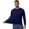 imageWiWi Viscose from Bamboo Mens Long Sleeve Tees Sun Protection Athletic Crew Neck Shirts for Pajamas SXXLBnavy