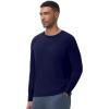 imageWiWi Viscose from Bamboo Mens Long Sleeve Tees Sun Protection Athletic Crew Neck Shirts for Pajamas SXXLBnavy