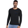 imageWiWi Viscose from Bamboo Mens Long Sleeve Tees Sun Protection Athletic Crew Neck Shirts for Pajamas SXXLCblack