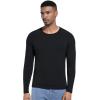 imageWiWi Viscose from Bamboo Mens Long Sleeve Tees Sun Protection Athletic Crew Neck Shirts for Pajamas SXXLCblack
