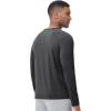 imageWiWi Viscose from Bamboo Mens Long Sleeve Tees Sun Protection Athletic Crew Neck Shirts for Pajamas SXXLCcharcoal Heather
