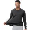 imageWiWi Viscose from Bamboo Mens Long Sleeve Tees Sun Protection Athletic Crew Neck Shirts for Pajamas SXXLCcharcoal Heather