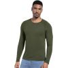 imageWiWi Viscose from Bamboo Mens Long Sleeve Tees Sun Protection Athletic Crew Neck Shirts for Pajamas SXXLCdark Fence Green