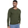 imageWiWi Viscose from Bamboo Mens Long Sleeve Tees Sun Protection Athletic Crew Neck Shirts for Pajamas SXXLCdark Fence Green