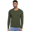 imageWiWi Viscose from Bamboo Mens Long Sleeve Tees Sun Protection Athletic Crew Neck Shirts for Pajamas SXXLCdark Fence Green