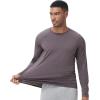 imageWiWi Viscose from Bamboo Mens Long Sleeve Tees Sun Protection Athletic Crew Neck Shirts for Pajamas SXXLCmisty Grey